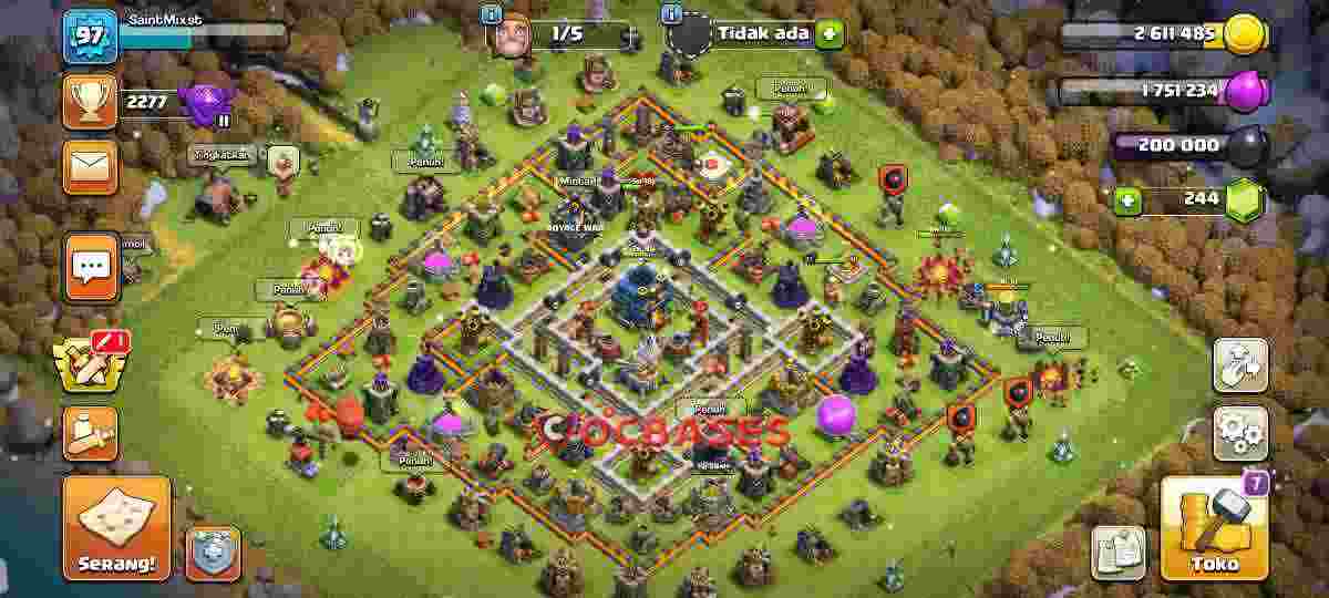Town Hall 12 Base – Layout id: msej0 base layout