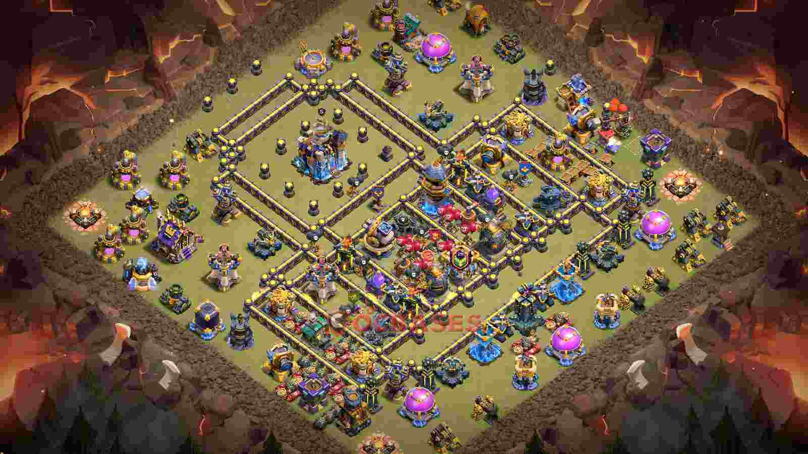 Town Hall 18 Base -war – Layout id: 9uz73 base layout