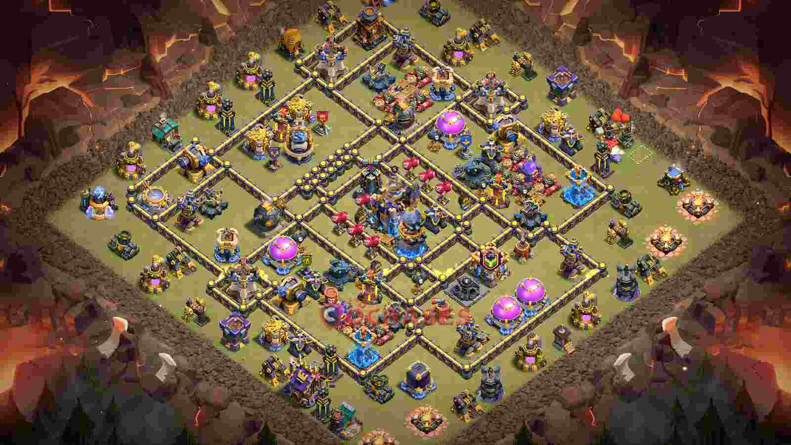 Town Hall 18 Base -war – Layout id: nn7st base layout