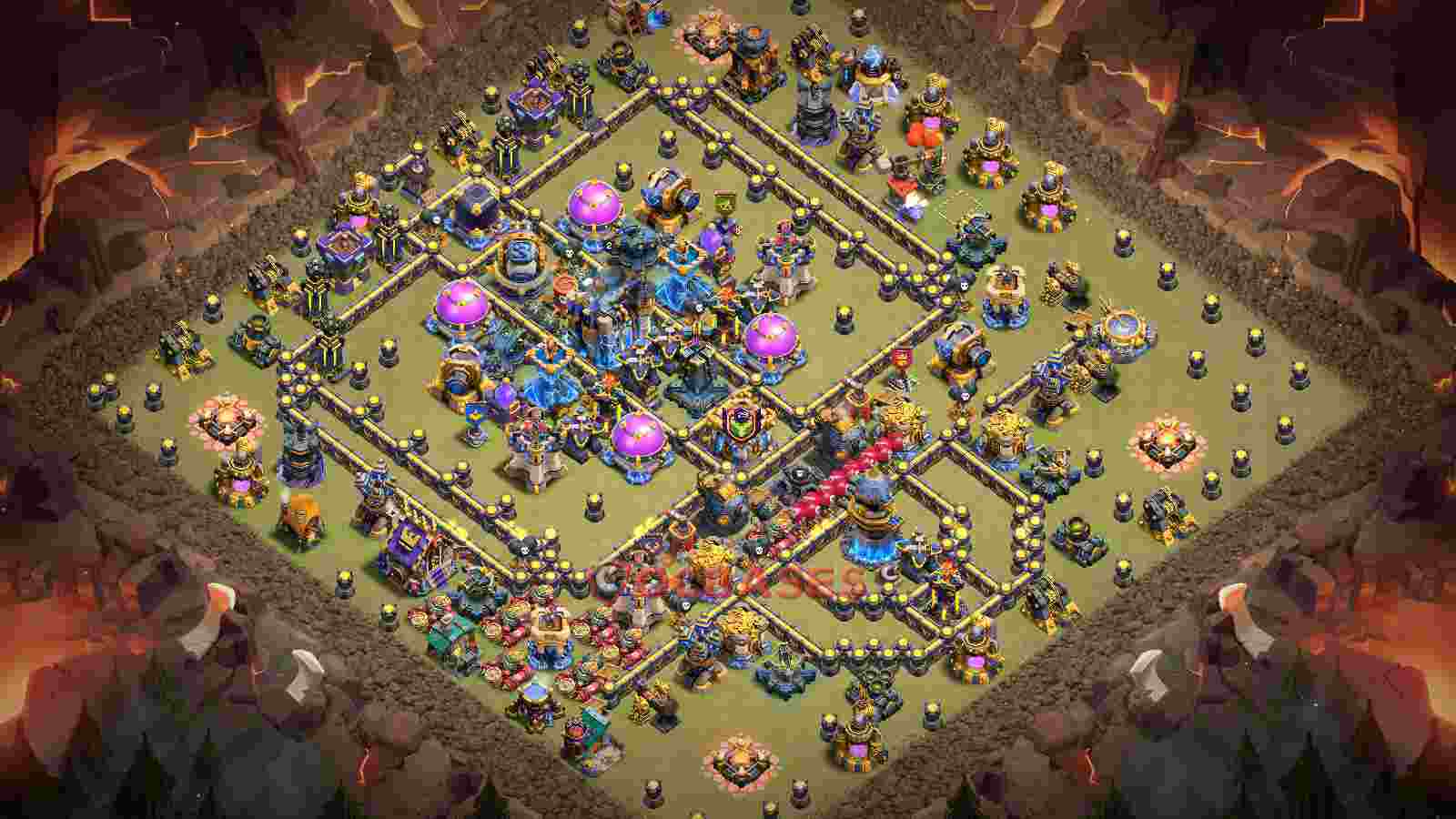 Town Hall 18 Base -war – Layout id: c670k base layout