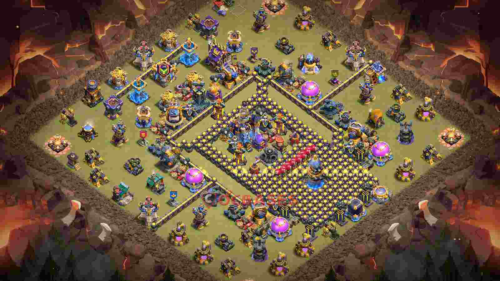 Town Hall 18 Base -war – Layout id: 5996p base layout