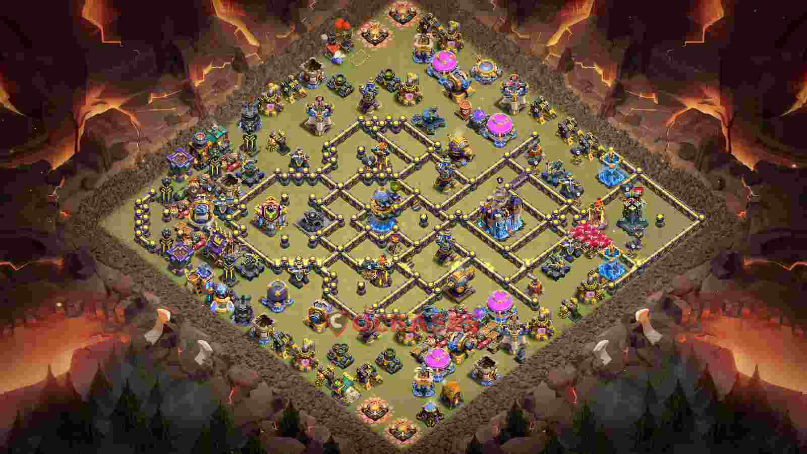 Town Hall 18 Base -war – Layout id: 7y6en base layout