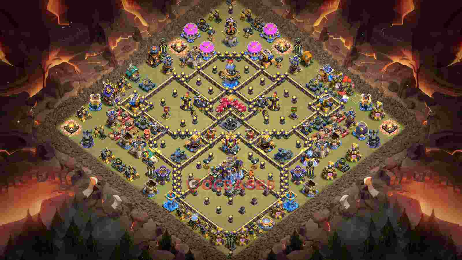 Town Hall 18 Base -war – Layout id: 68mcq base layout