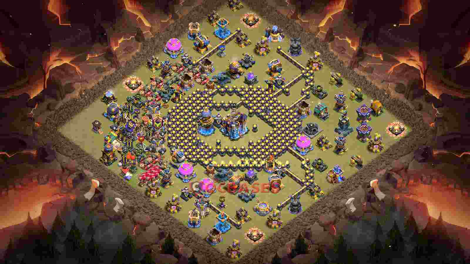 Town Hall 18 Base -war – Layout id: cwg53 base layout