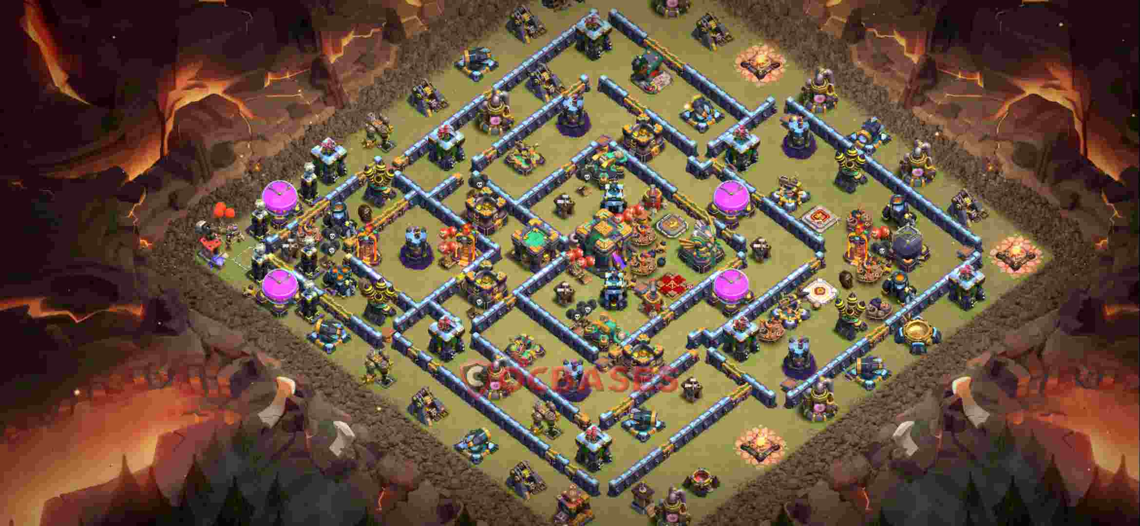 Town Hall 14 Base – Layout id: feq38 base layout