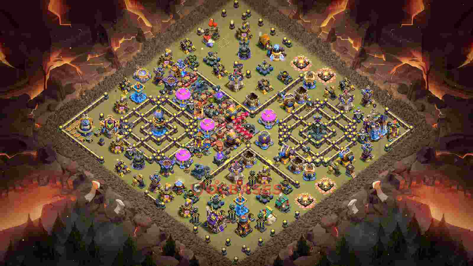 Town Hall 18 Base -war – Layout id: 75kml base layout