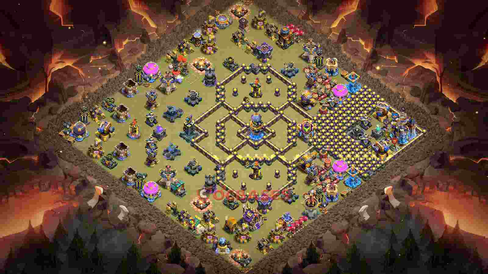 Town Hall 18 Base -war – Layout id: 55bgs base layout