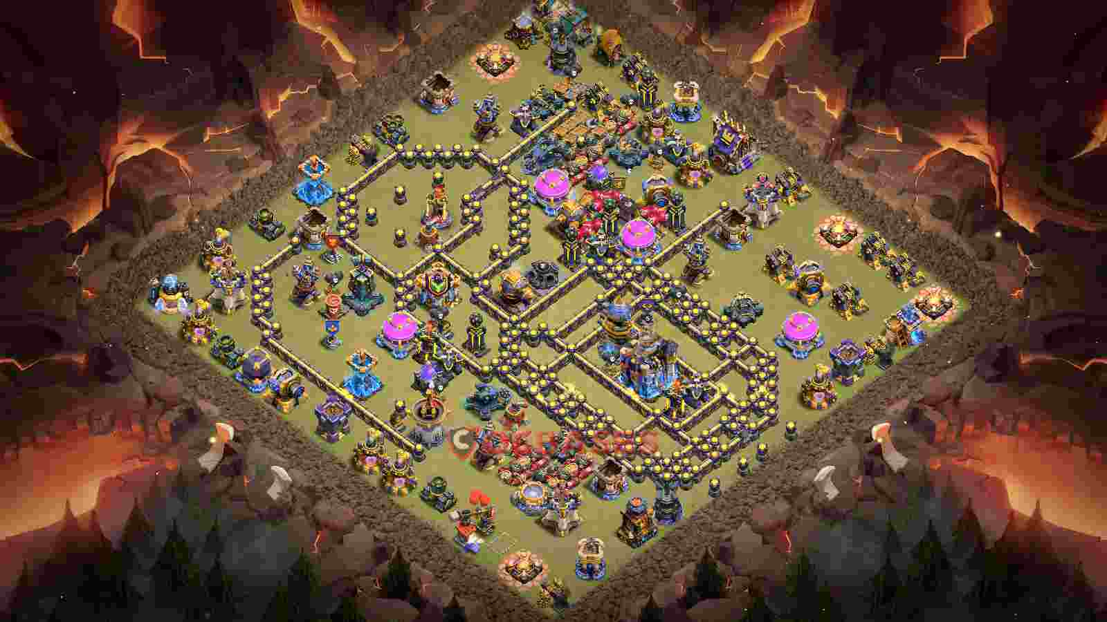 Town Hall 18 Base -war – Layout id: 3ljyd base layout