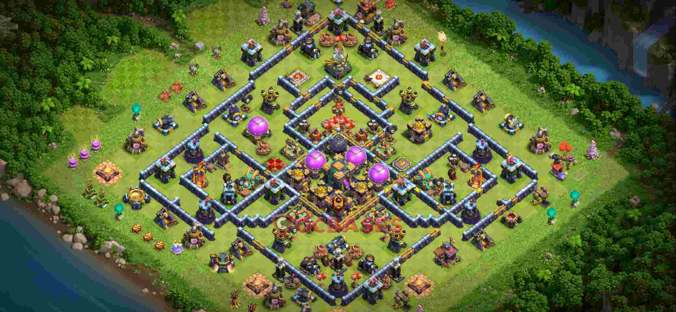 Town Hall 14 Base – Layout id: 2vsgk base layout