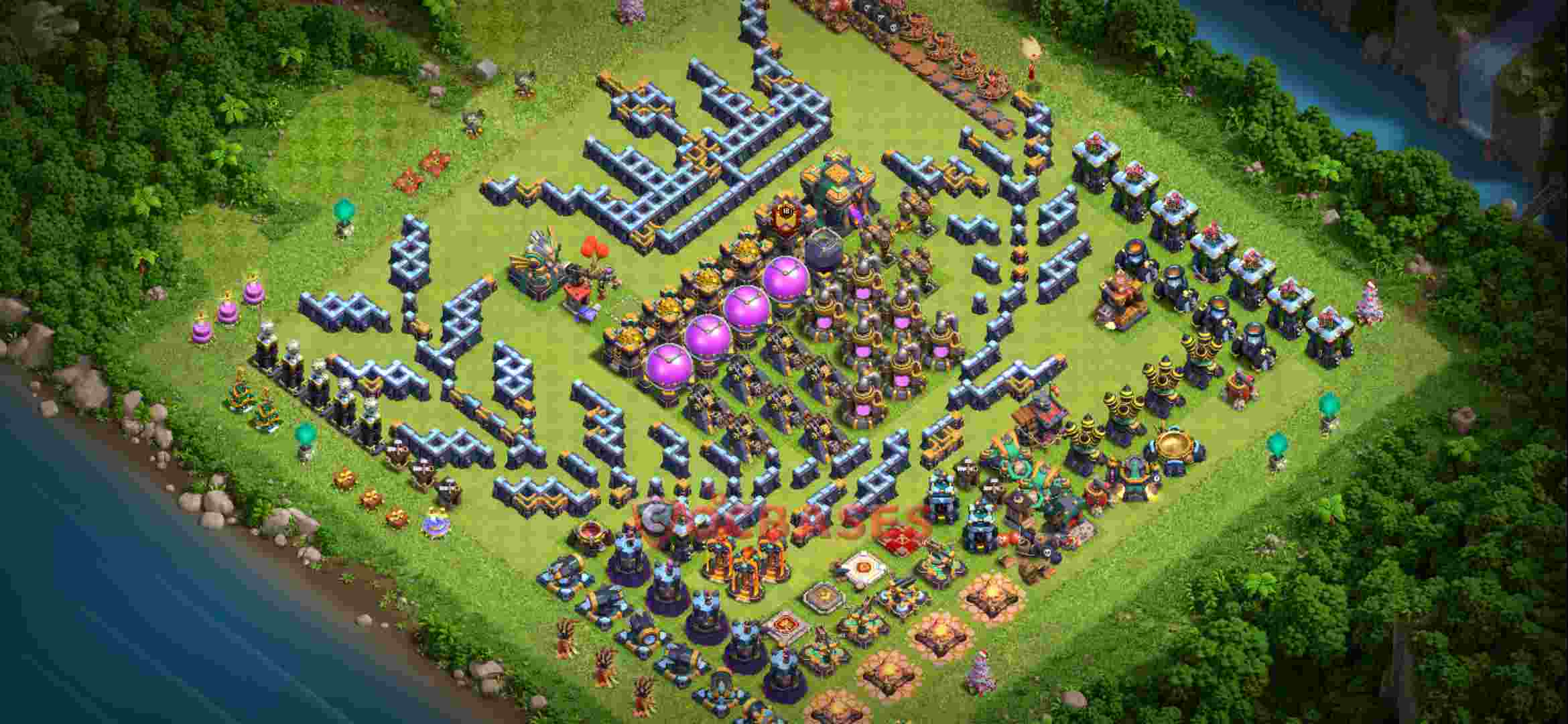 Town Hall 14 Base – Layout id: faxkh base layout