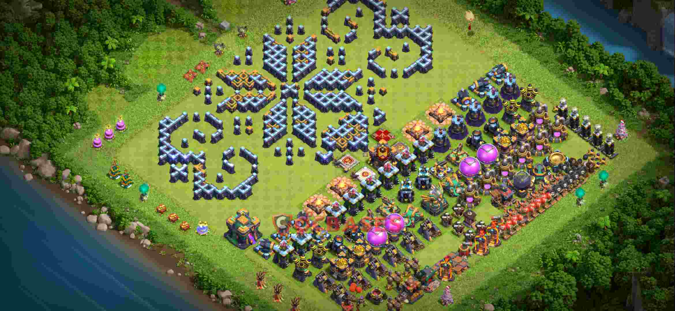 Town Hall 14 Base – Layout id: dmsx1 base layout
