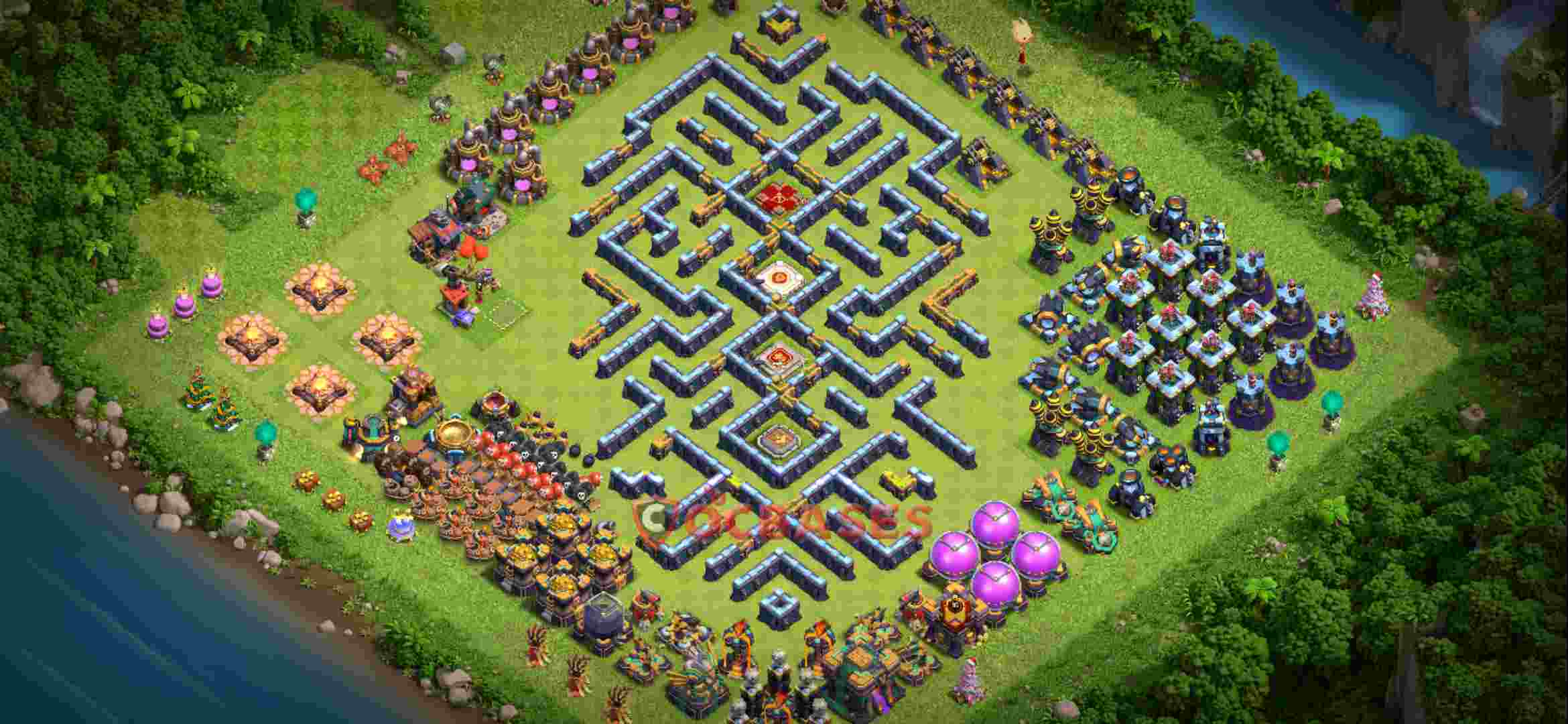 Town Hall 14 Base – Layout id: ss9x2 base layout