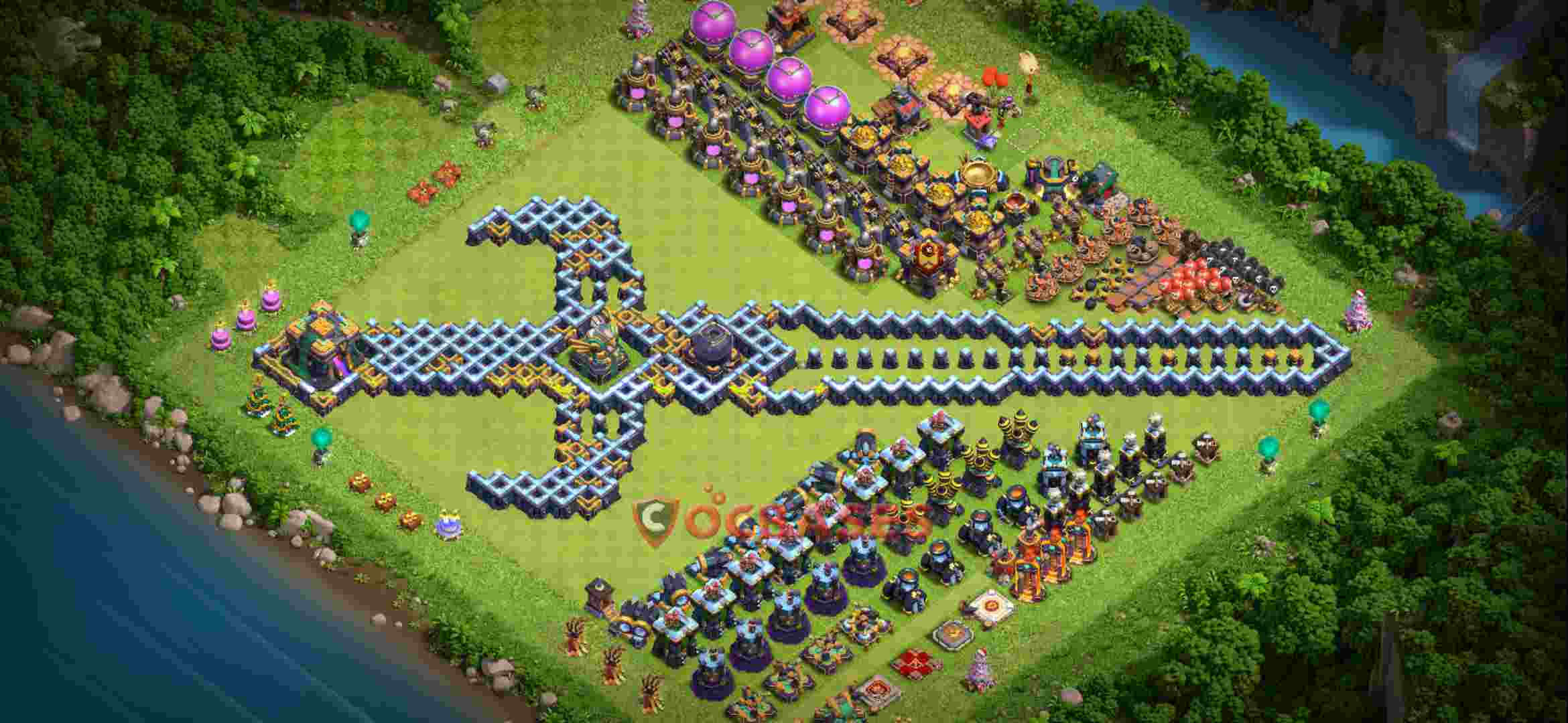 Town Hall 14 Base – Layout id: gmsd6 base layout
