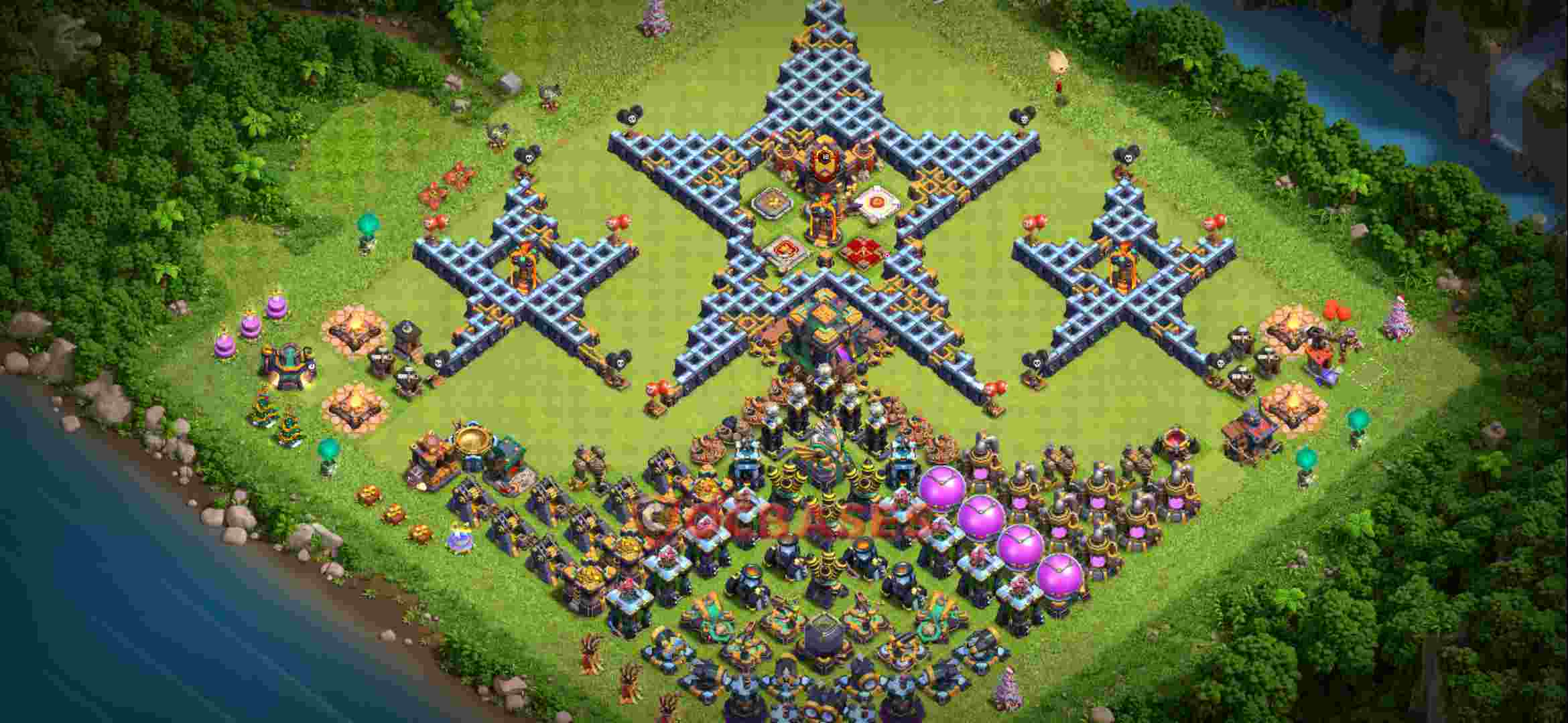 Town Hall 14 Base – Layout id: acxmo base layout