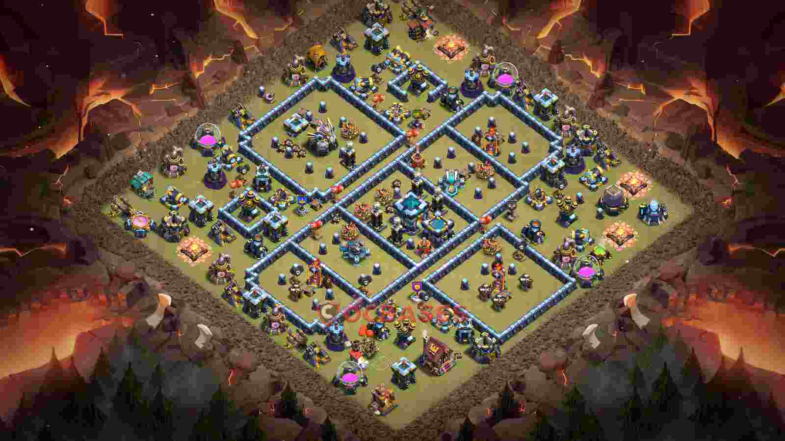 Town Hall 13 Base -war – Layout id: t6glf base layout