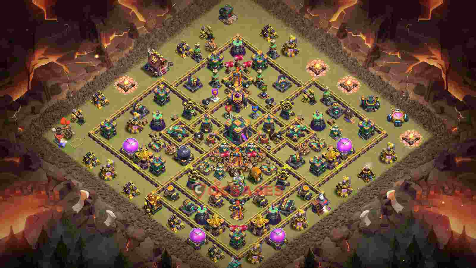 Town Hall 14 Base -war – Layout id: c2ixr base layout