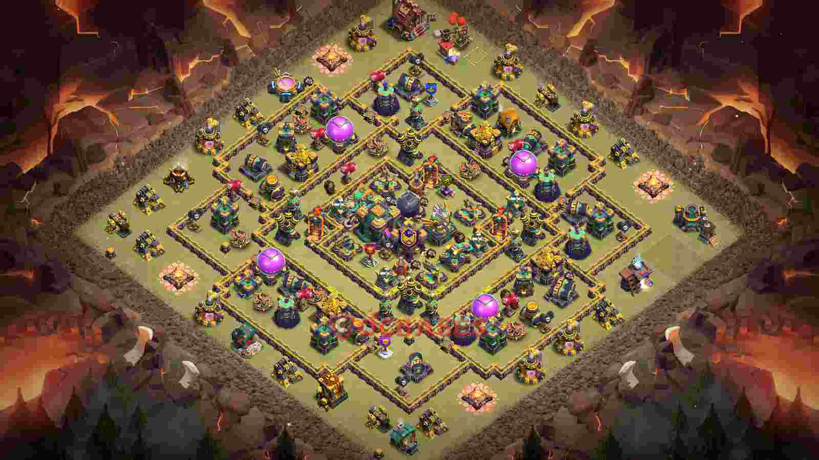 Town Hall 14 Base -war – Layout id: o5q4i base layout