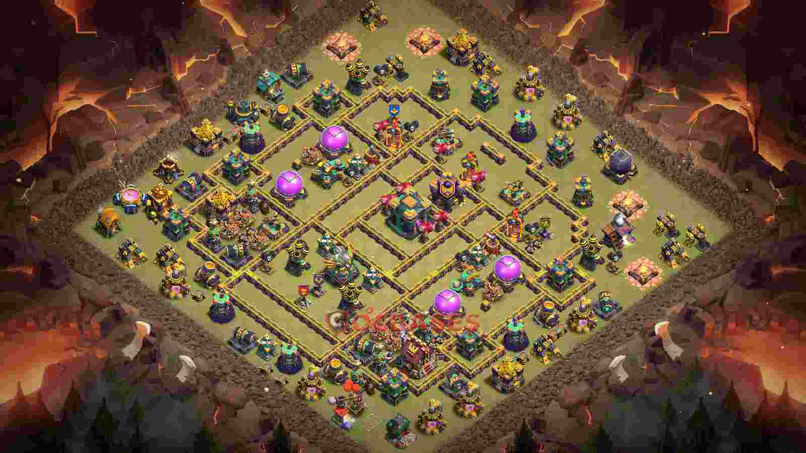 Town Hall 14 Base -war – Layout id: sxhdq base layout