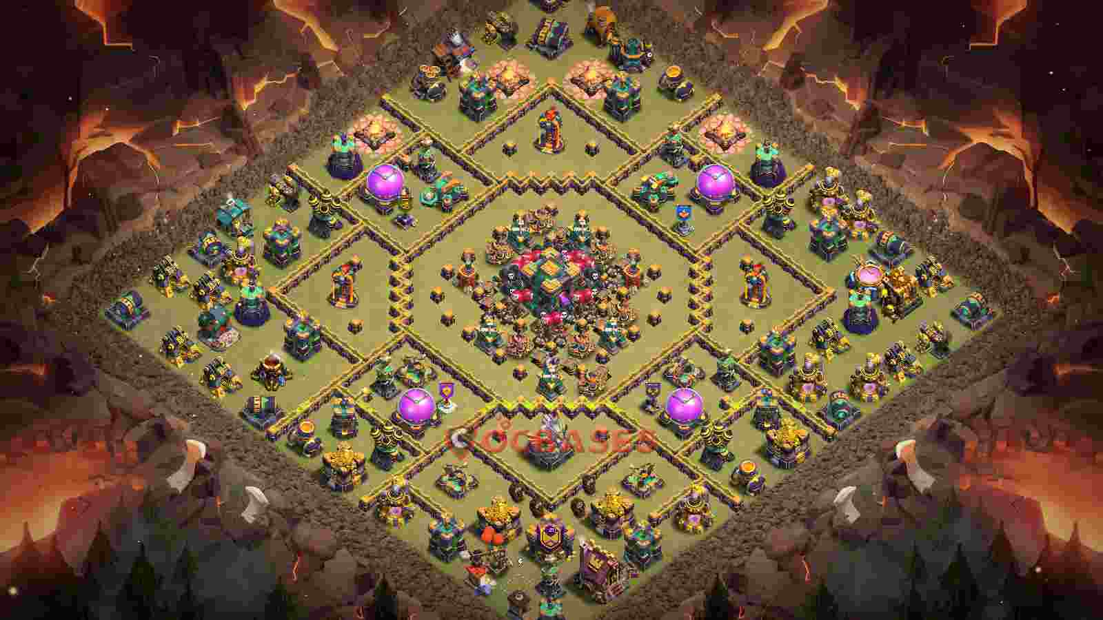 Town Hall 14 Base -war – Layout id: ie8hl base layout