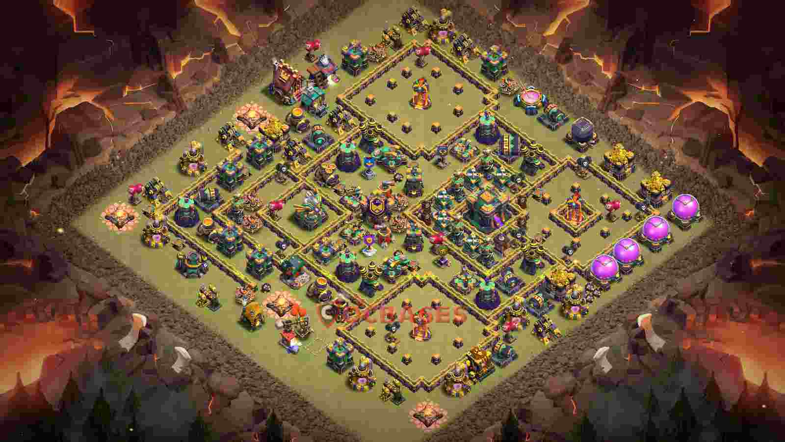 Town Hall 14 Base -war – Layout id: m5noa base layout
