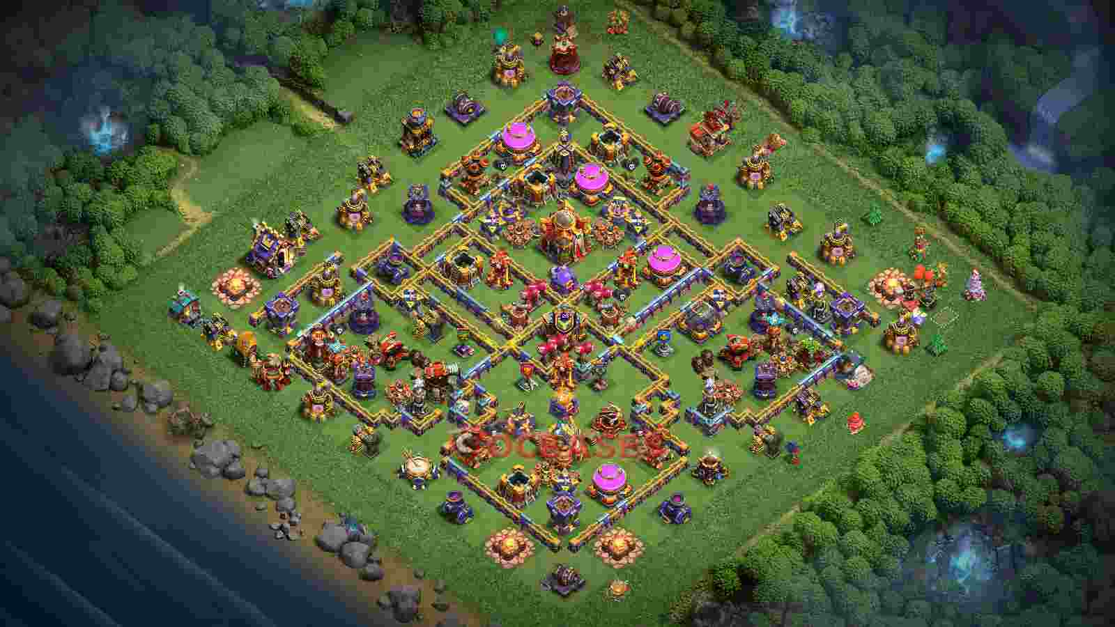Town Hall 16 Base -trophy – Layout id: mrlo3 base layout