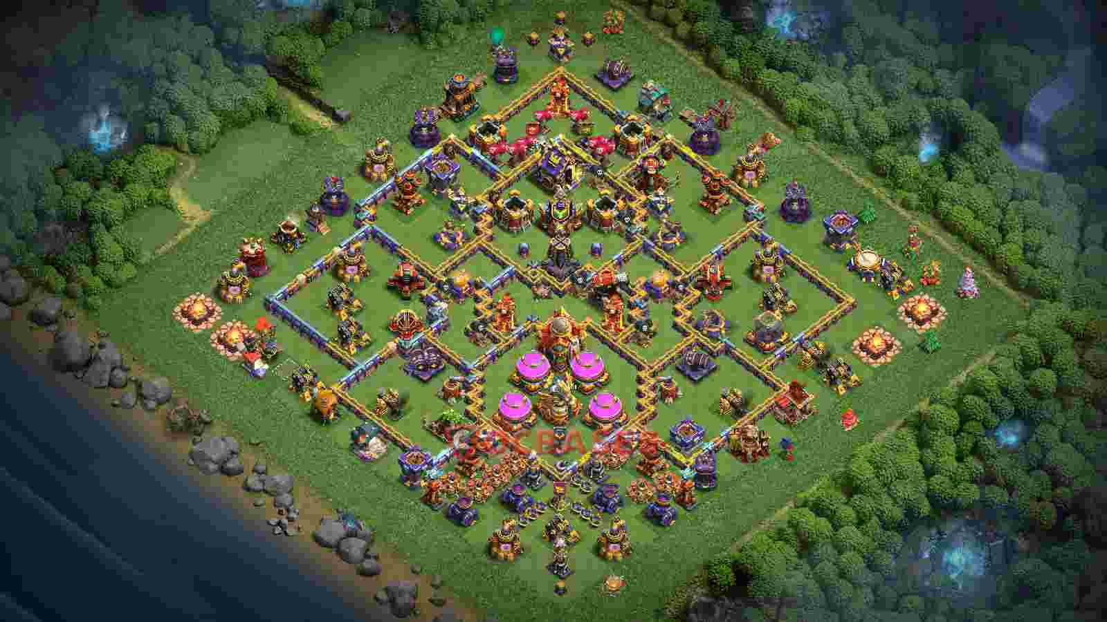 Town Hall 16 Base -trophy – Layout id: 6mtb7 base layout