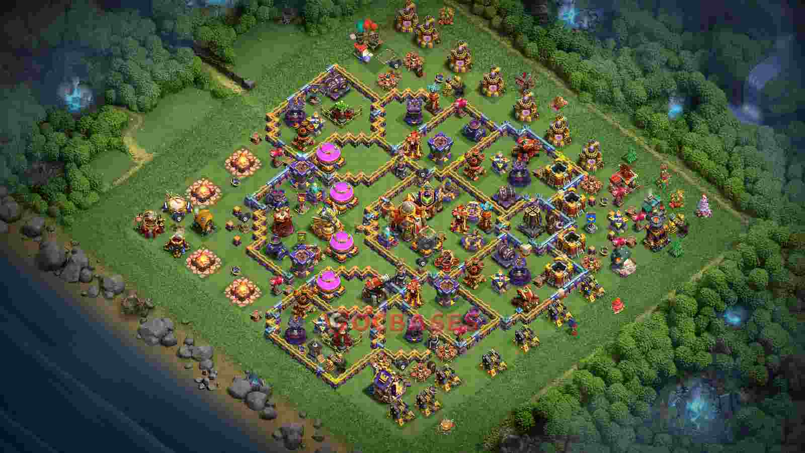 Town Hall 16 Base -trophy – Layout id: krbpe base layout