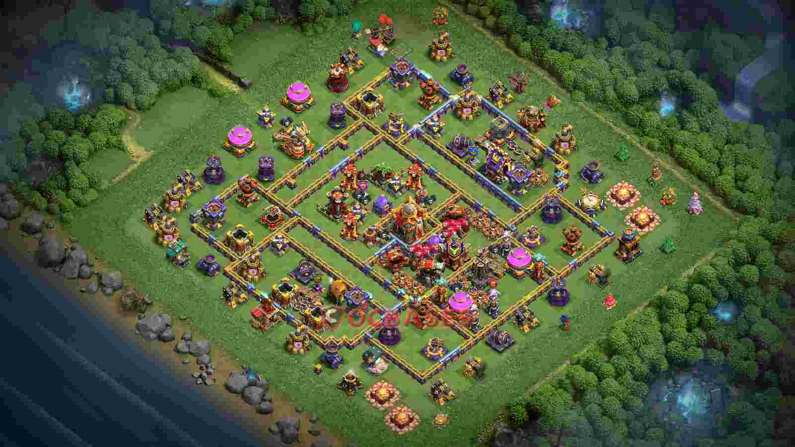 Town Hall 16 Base -trophy – Layout id: 7tuoz base layout
