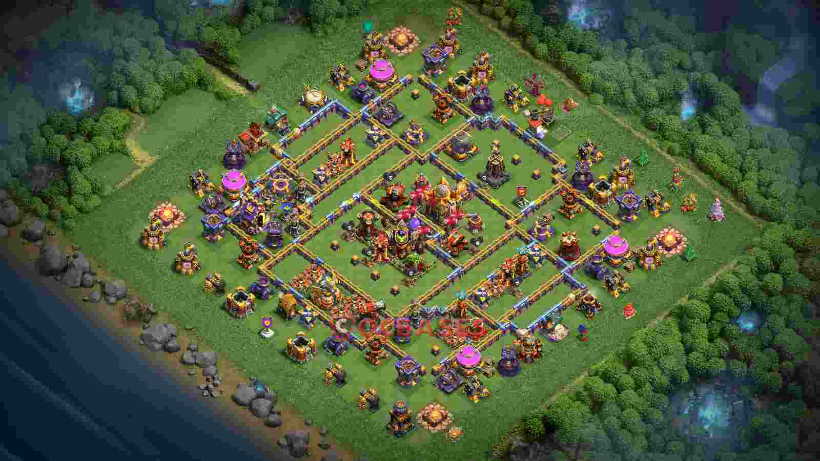 Town Hall 16 Base -trophy – Layout id: 5dnnq base layout