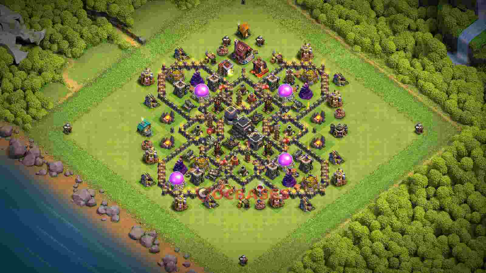 Town Hall 9 Base -war – Layout id: 9gv1h base layout