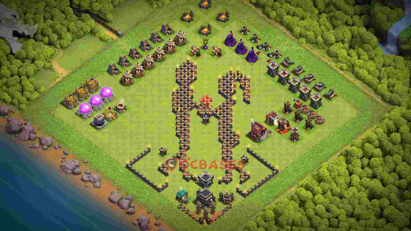 Town Hall 8 Base – Layout id: pdmfj base layout