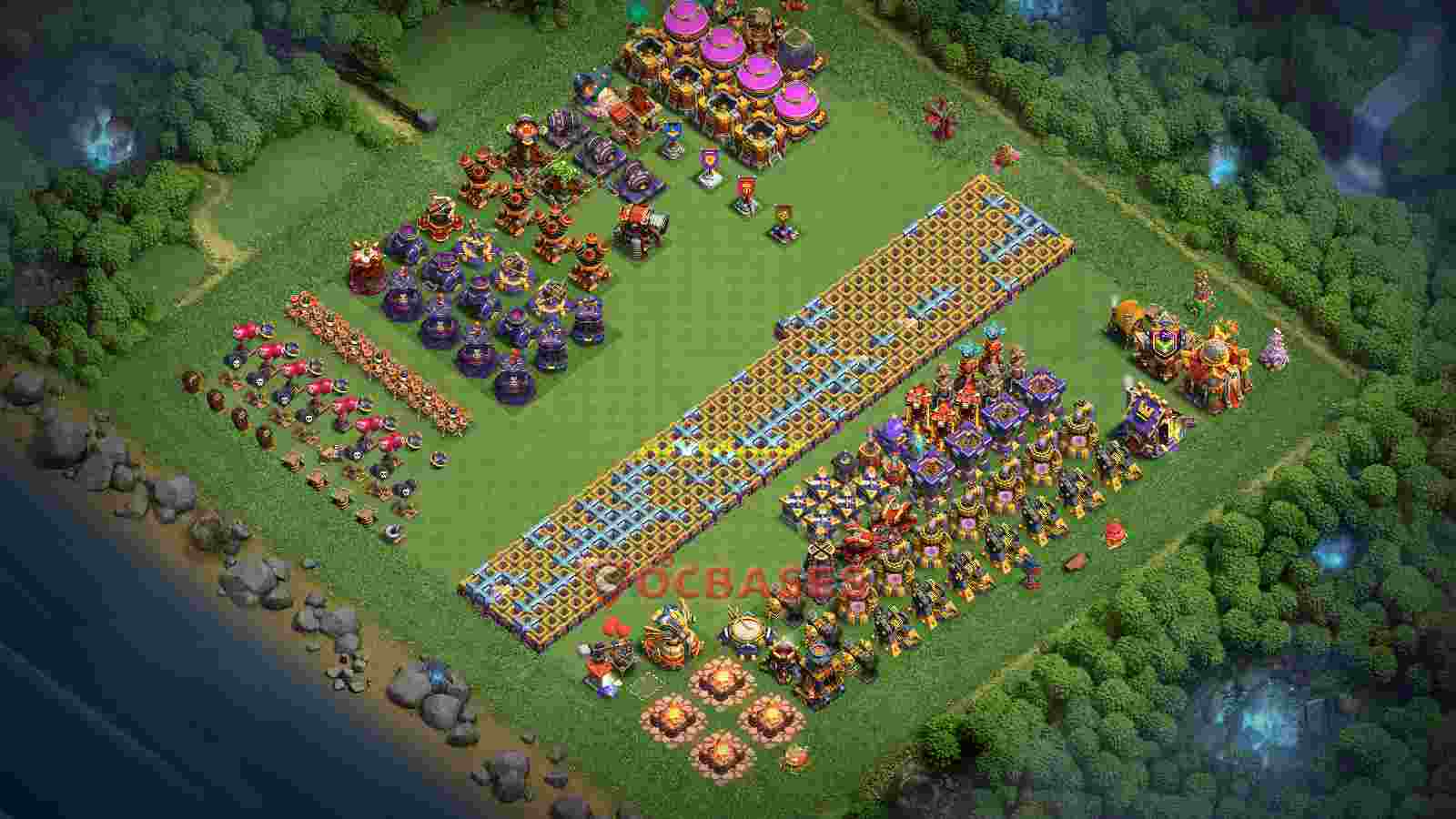 Town Hall 16 Base -progress base – Layout id: tpqnq base layout