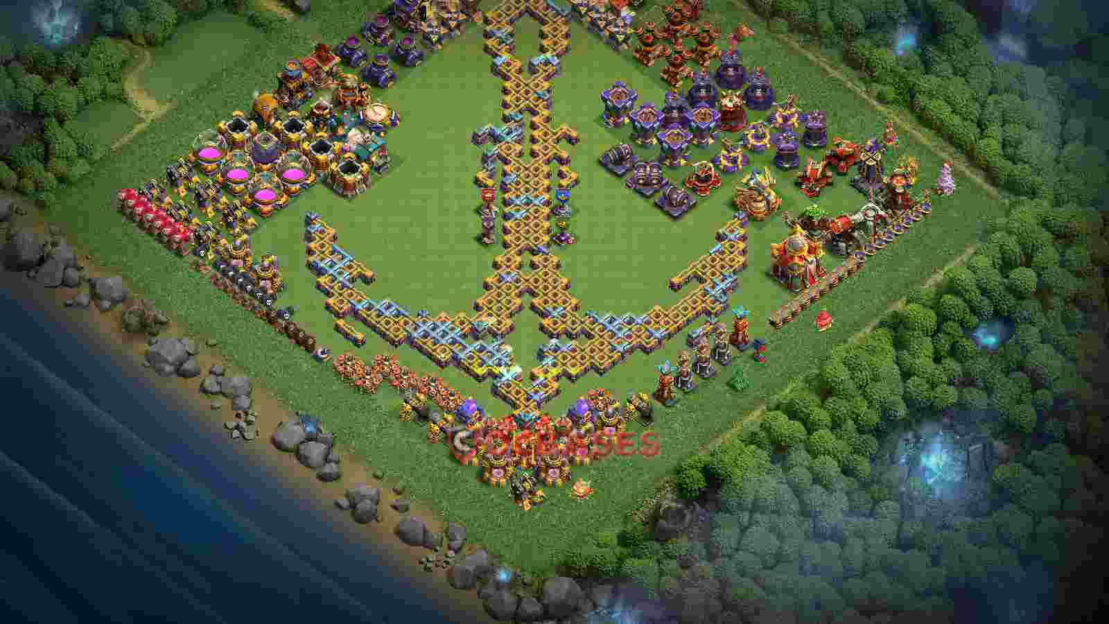 Town Hall 16 Base -fun – Layout id: 7cil7 base layout