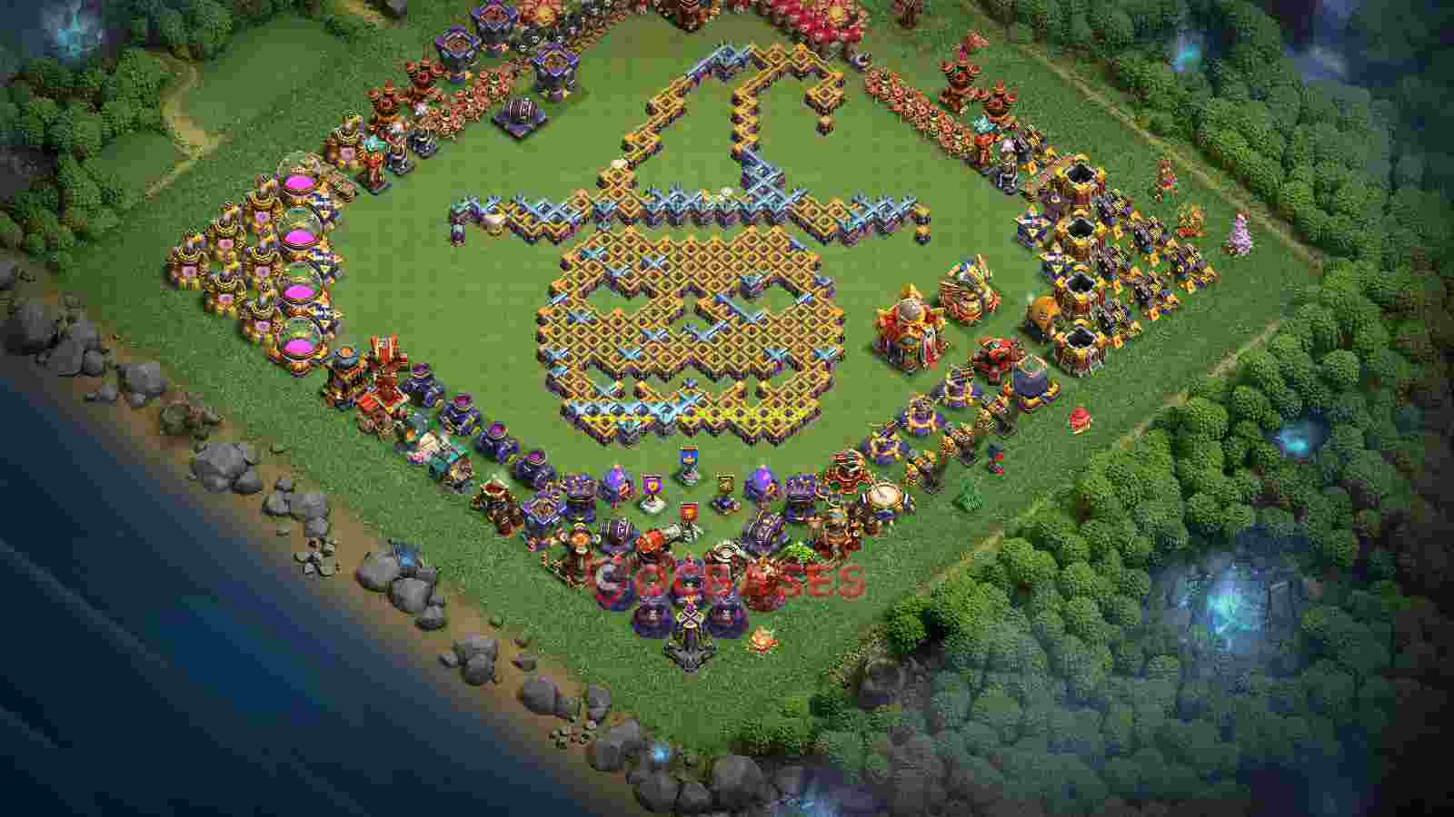 Town Hall 16 Base -fun – Layout id: ppcad base layout
