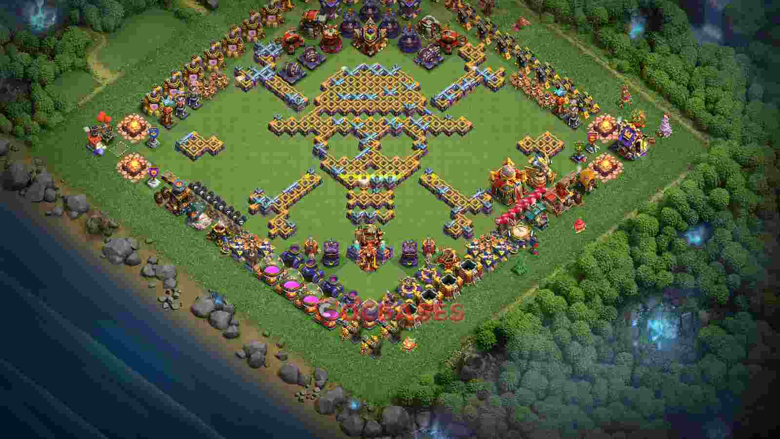 Town Hall 16 Base -fun – Layout id: d88ni base layout