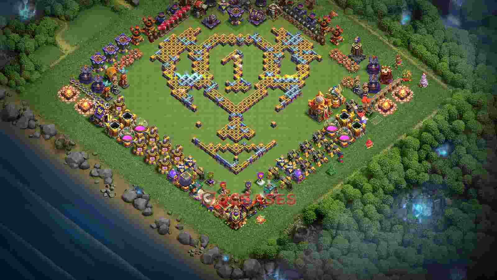 Town Hall 16 Base -fun – Layout id: jpknb base layout