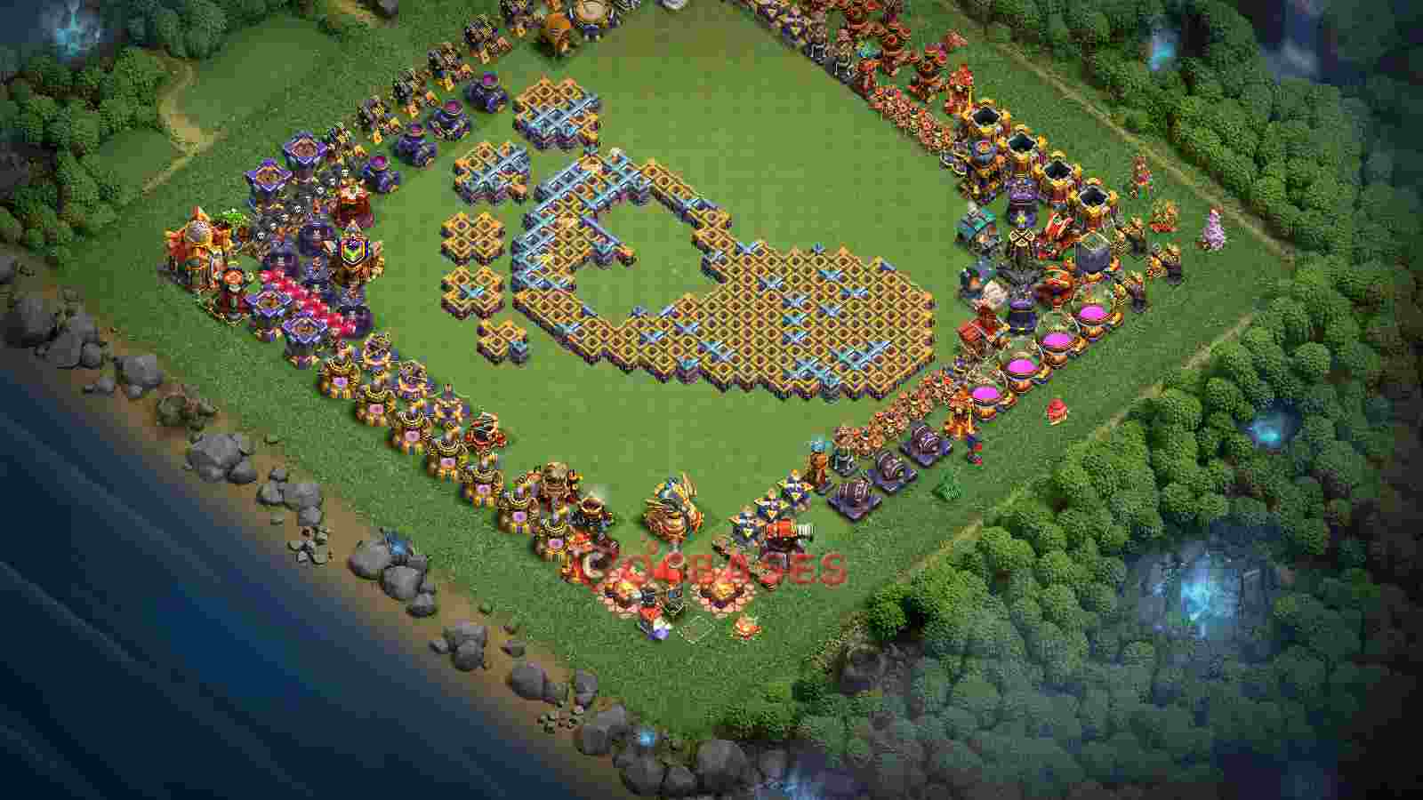 Town Hall 16 Base -fun – Layout id: vwbk0 base layout