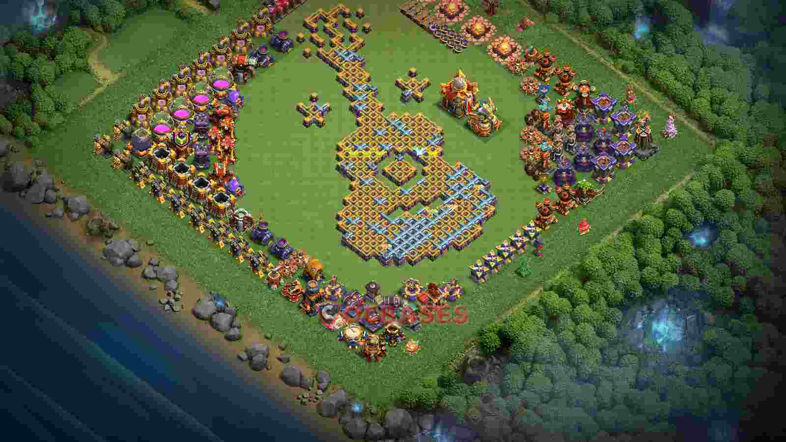 Town Hall 16 Base -fun – Layout id: 4520z base layout