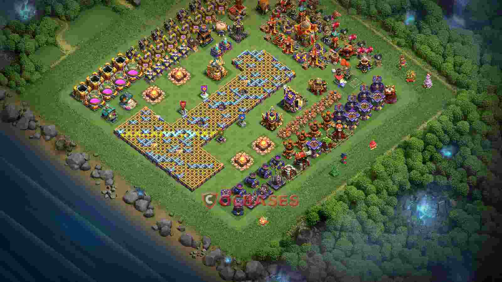 Town Hall 16 Base -fun – Layout id: z5a6z base layout