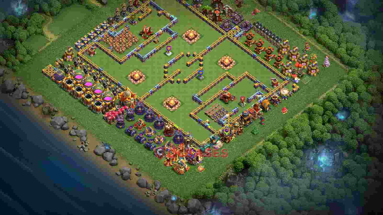 Town Hall 16 Base -fun – Layout id: rtldi base layout