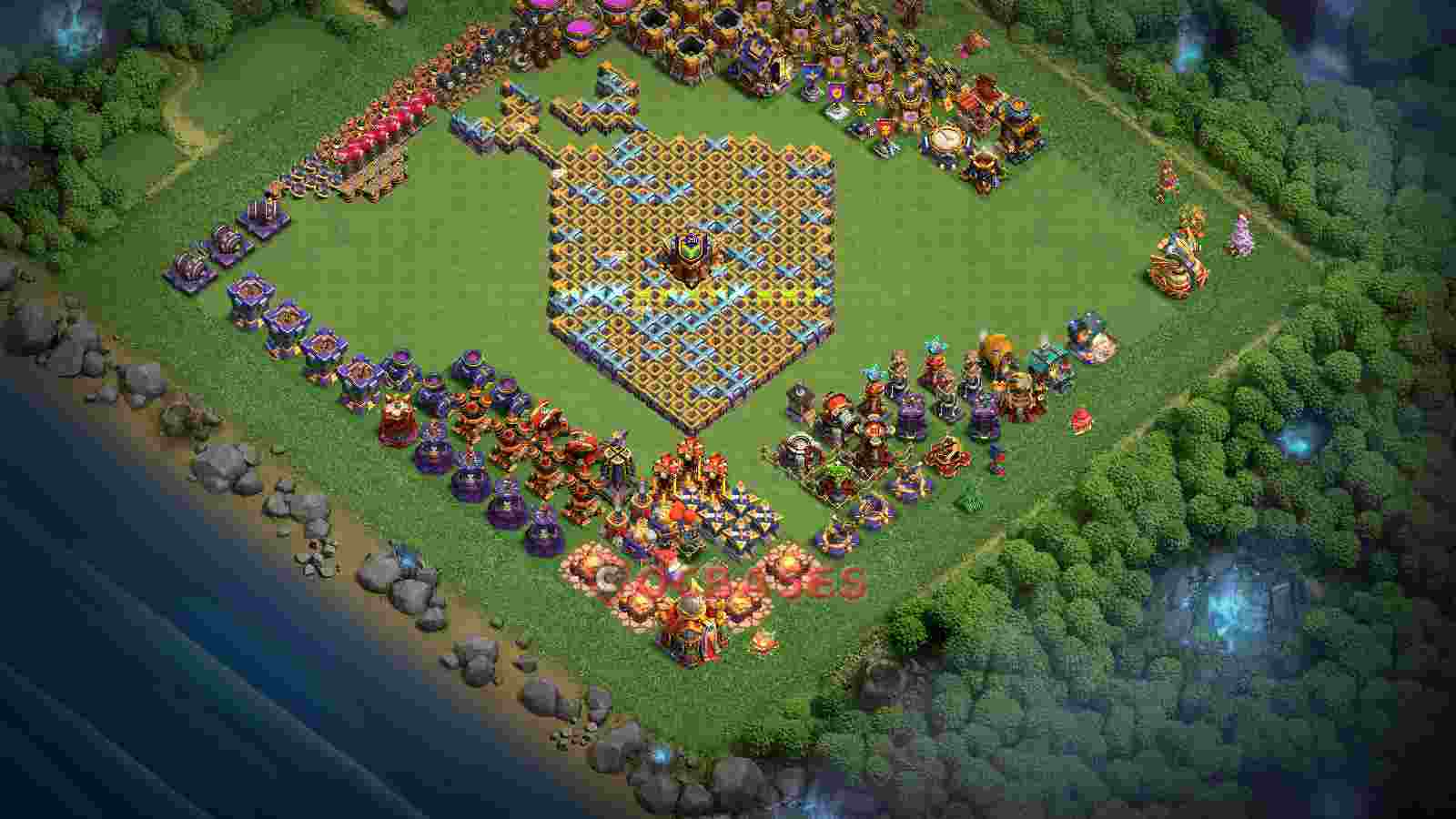 Town Hall 16 Base -fun – Layout id: 6ih2t base layout
