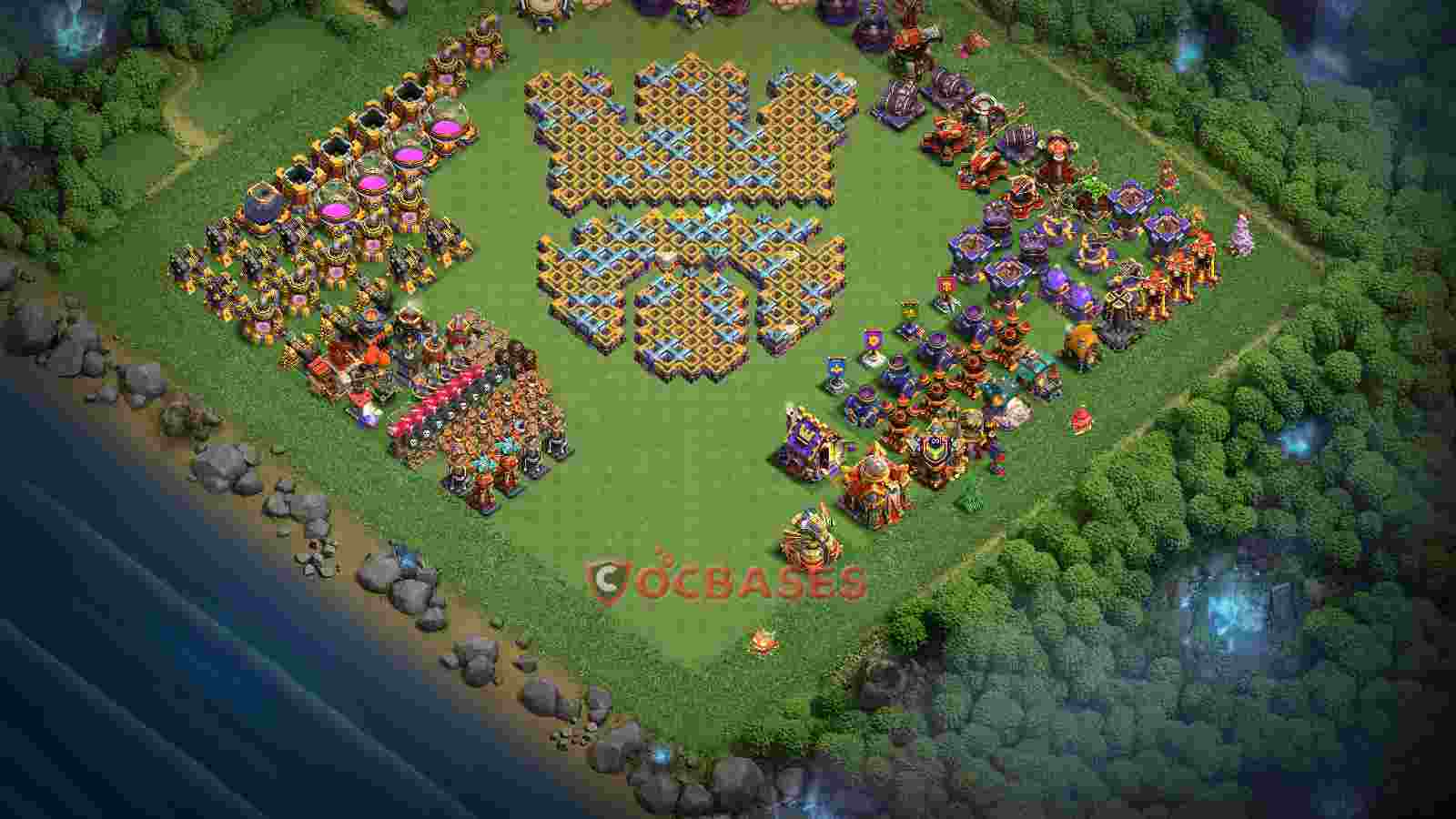 Town Hall 16 Base -fun – Layout id: d96rr base layout