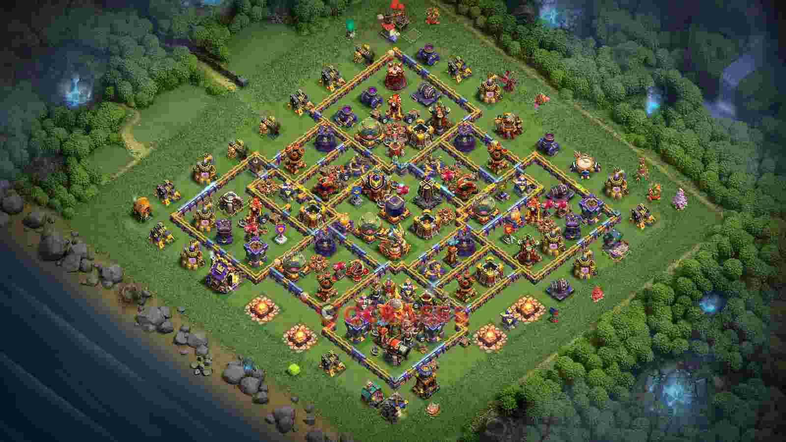 Town Hall 16 Base -farming – Layout id: w9k9b base layout