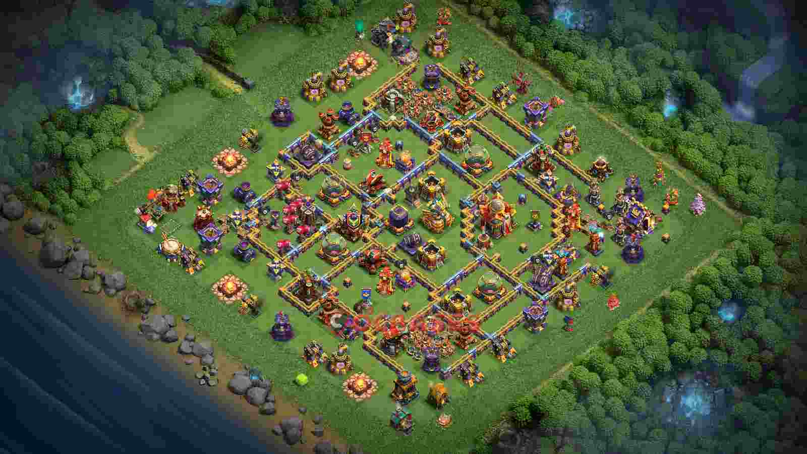 Town Hall 16 Base -farming – Layout id: y8ypt base layout