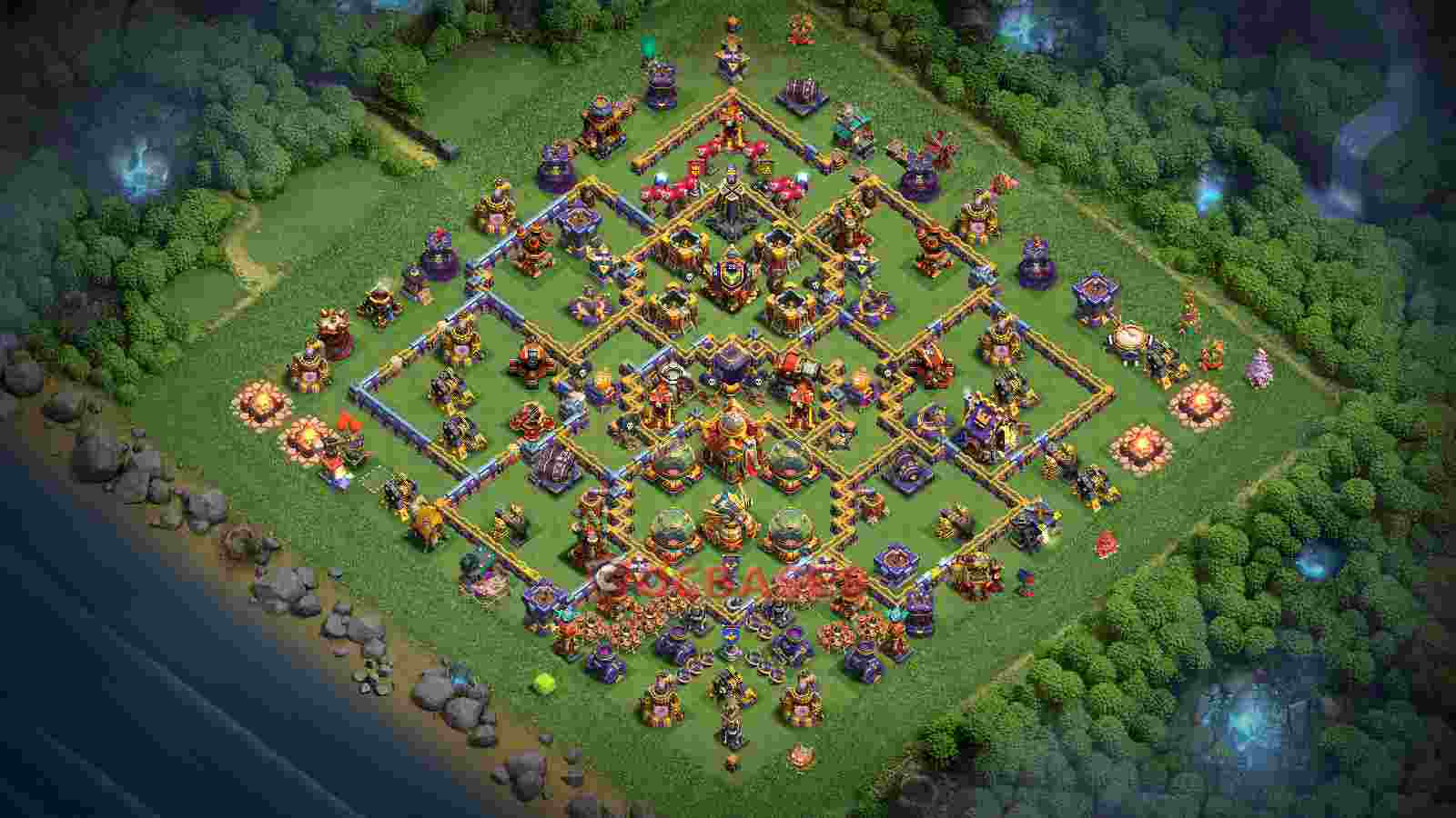 Town Hall 16 Base -farming – Layout id: 1uete base layout
