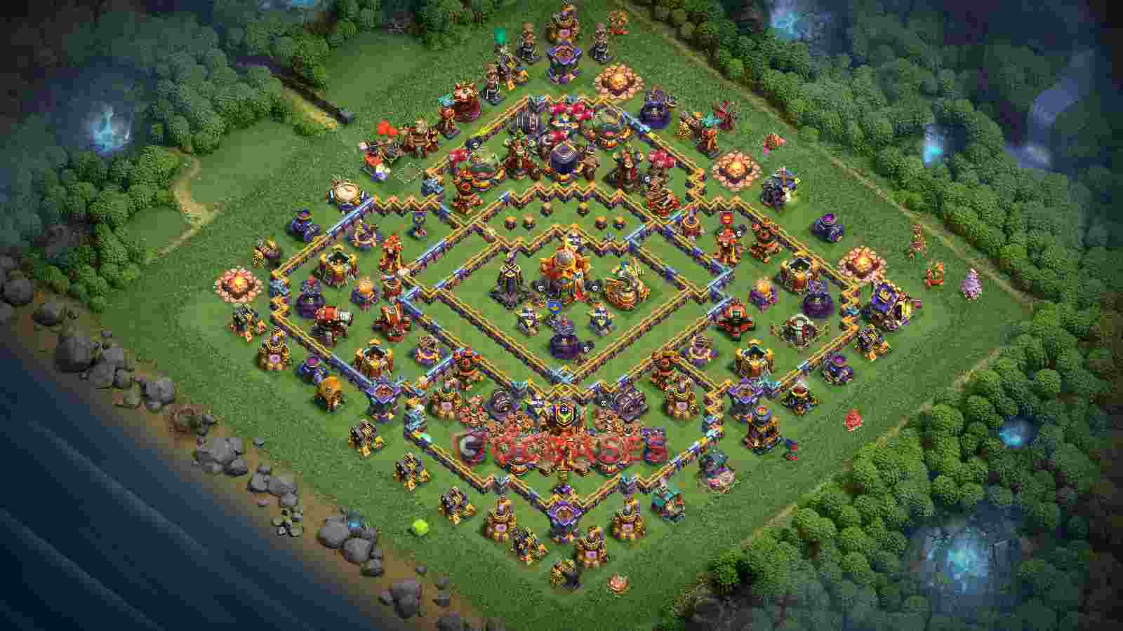 Town Hall 16 Base -farming – Layout id: nzmid base layout