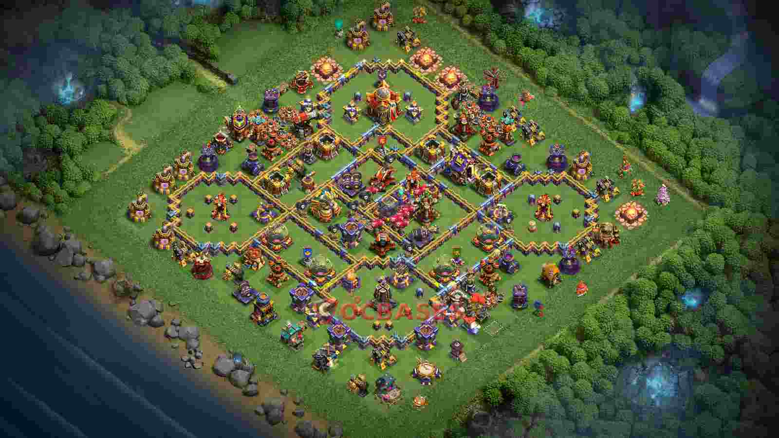 Town Hall 16 Base -farming – Layout id: 9hufm base layout