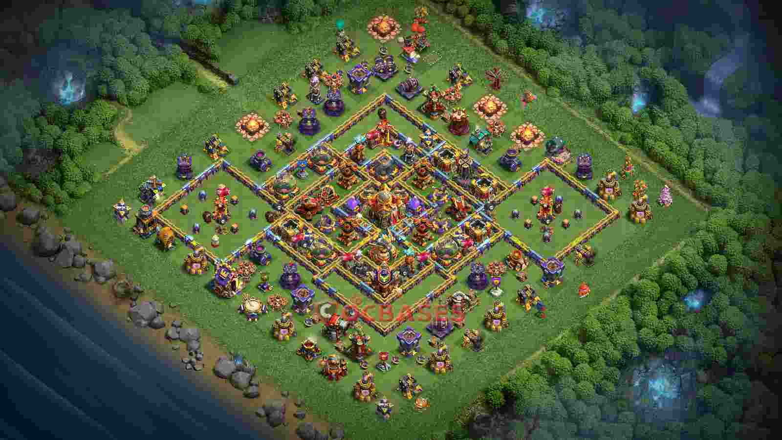 Town Hall 16 Base -farming – Layout id: shp33 base layout