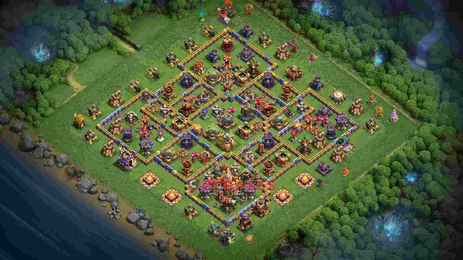 Town Hall 16 Base -farming – Layout id: a5mvx base layout