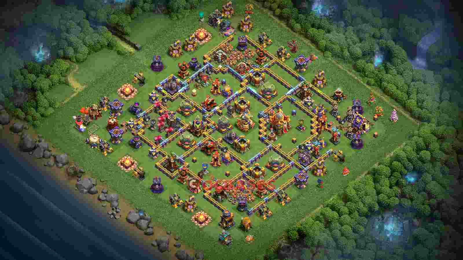 Town Hall 16 Base -farming – Layout id: e7xjw base layout